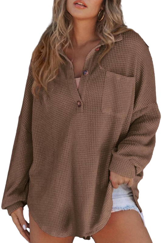 Casual Blouse with V-Neck