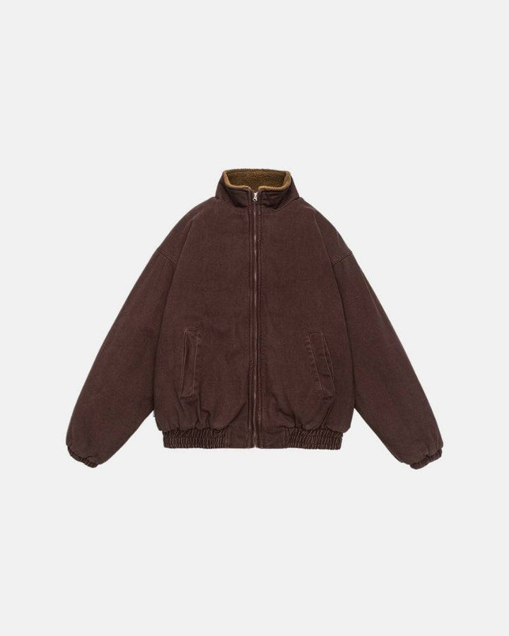Milan Sherpa-Lined Bomber Coat