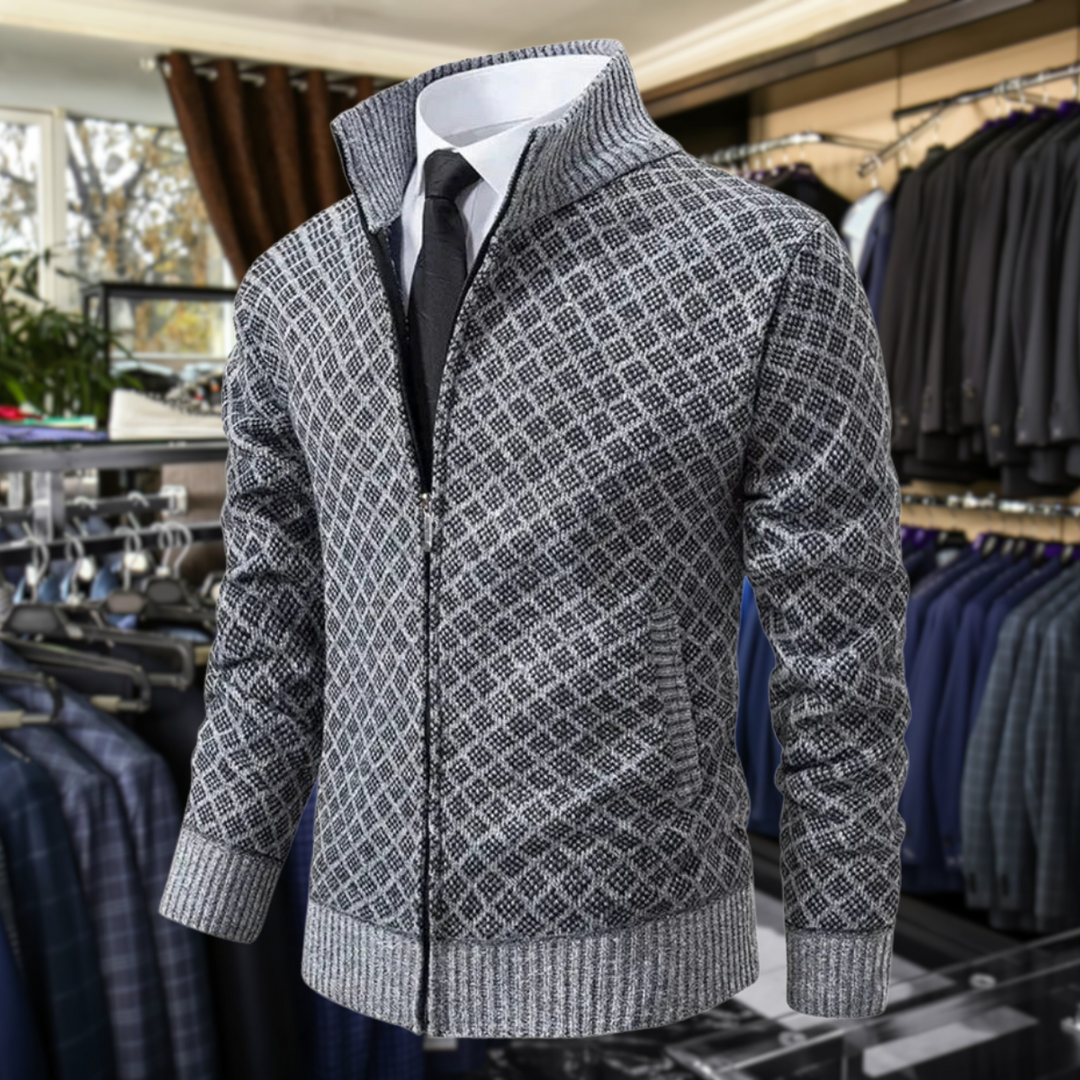 Knit Zip-Up Cardigan