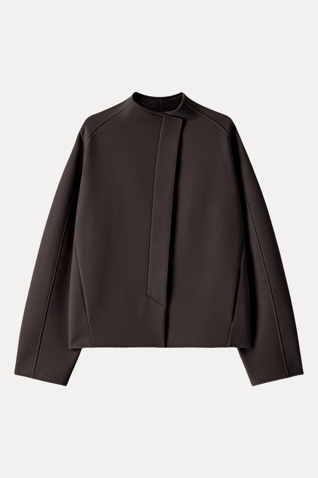 Cropped jacket with collar