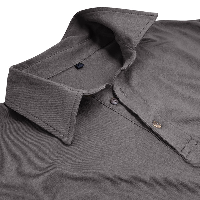 Contemporary Long Sleeve Polo With Modern Edge