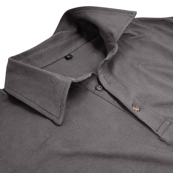 Contemporary Long Sleeve Polo With Modern Edge