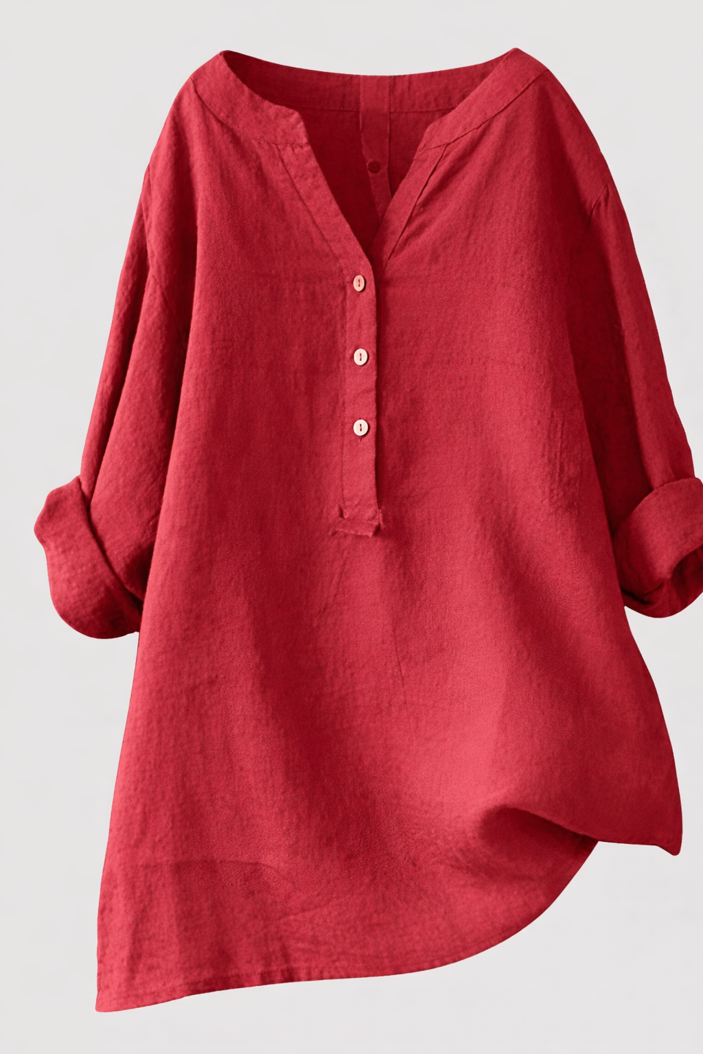 Linen Button-Up Blouse