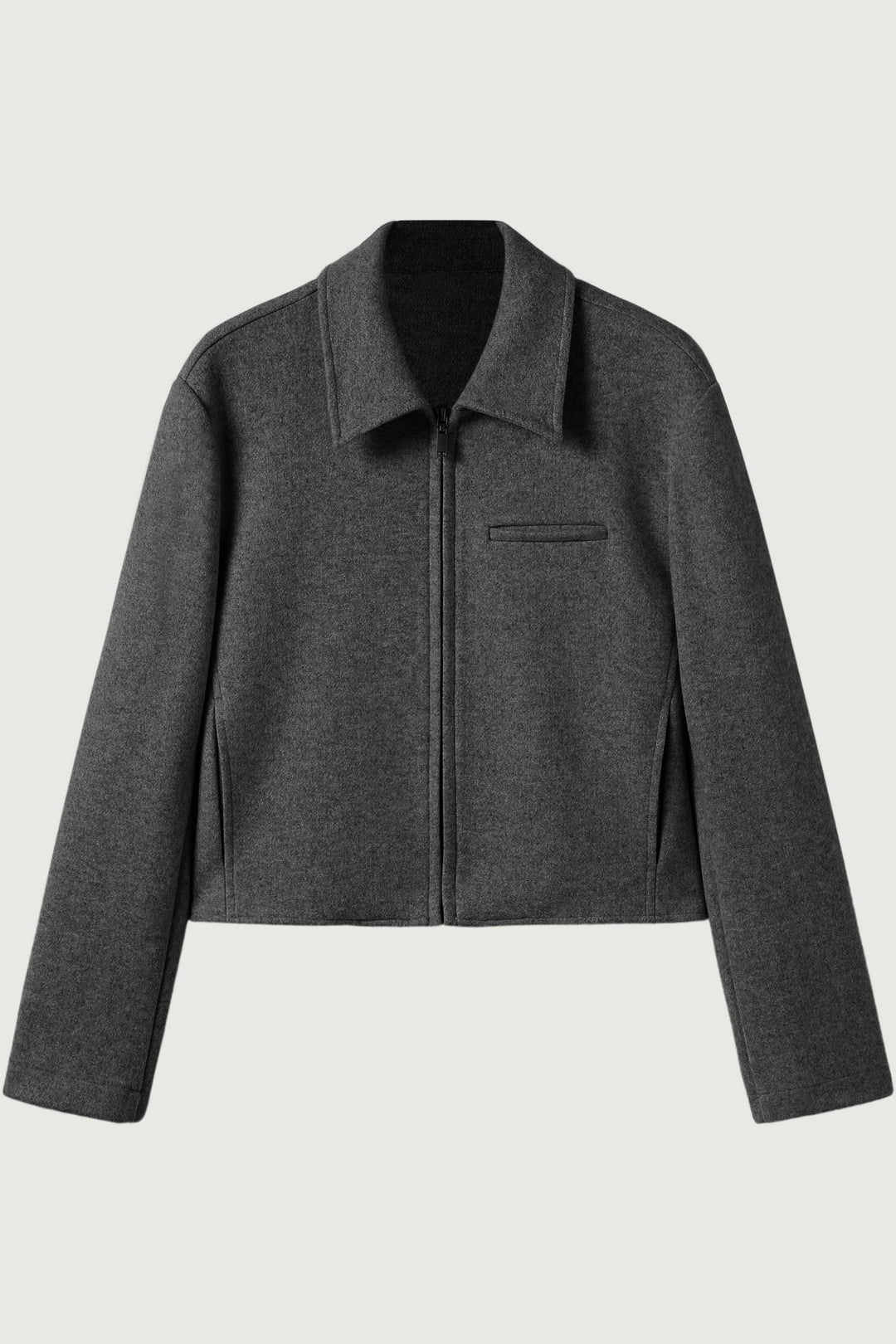 Cropped jacket with full zip