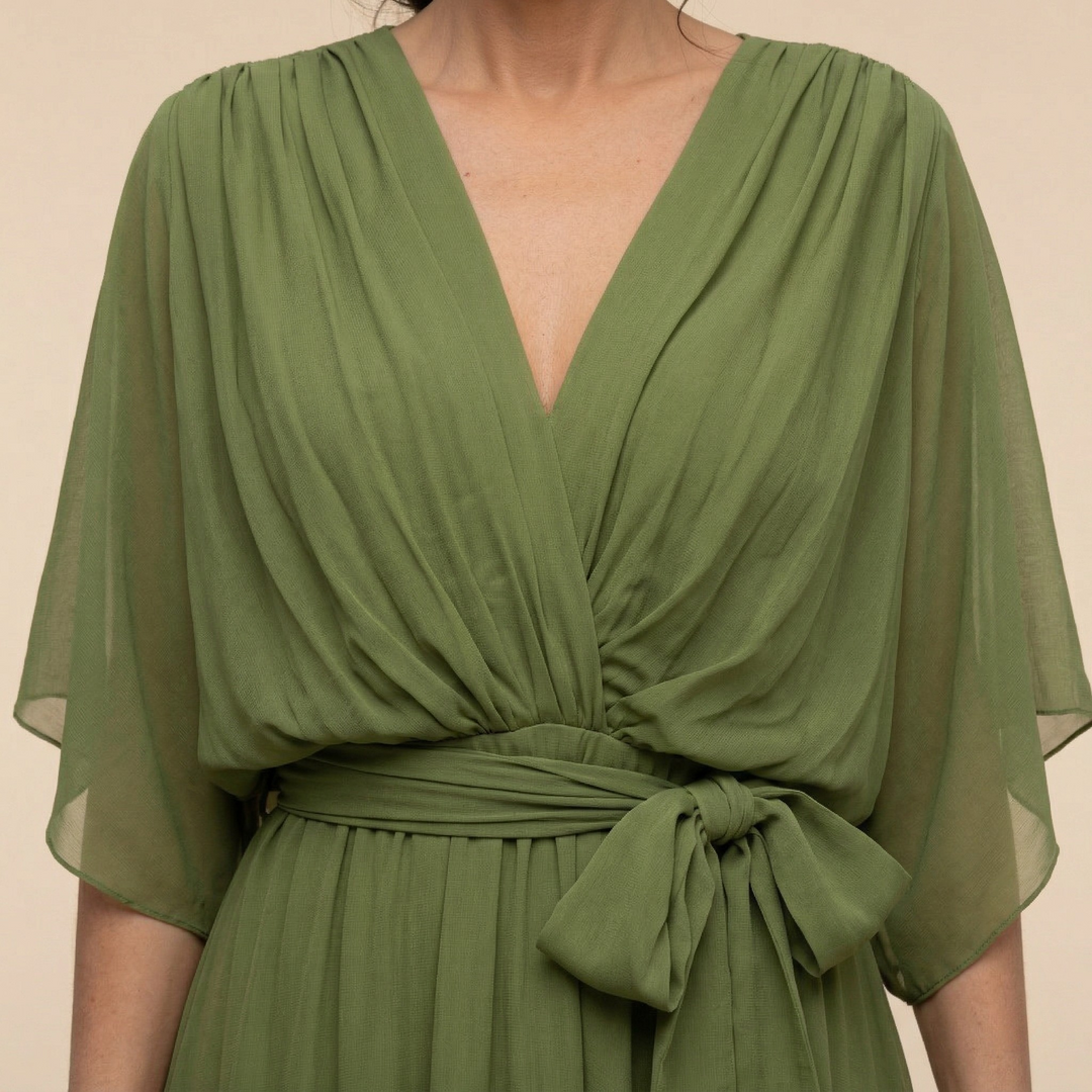 Sorena | V-Neck Buttoned Maxi Dress