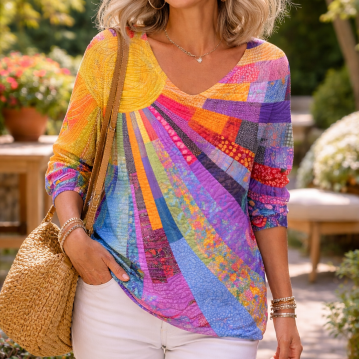 Colourful Patchwork Vintage T-Shirt