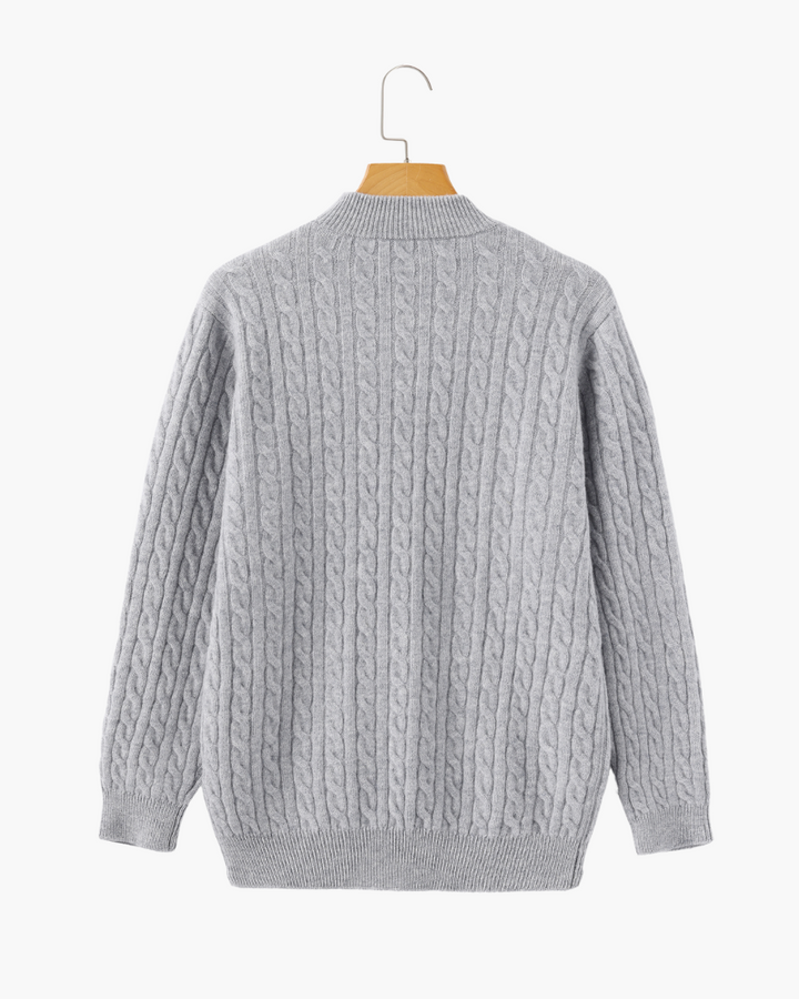 Cashmere Knit Half-Zip Sweater
