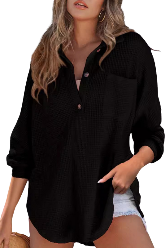 Casual Blouse with V-Neck