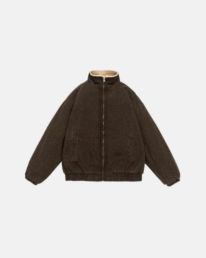 Milan Sherpa-Lined Bomber Coat