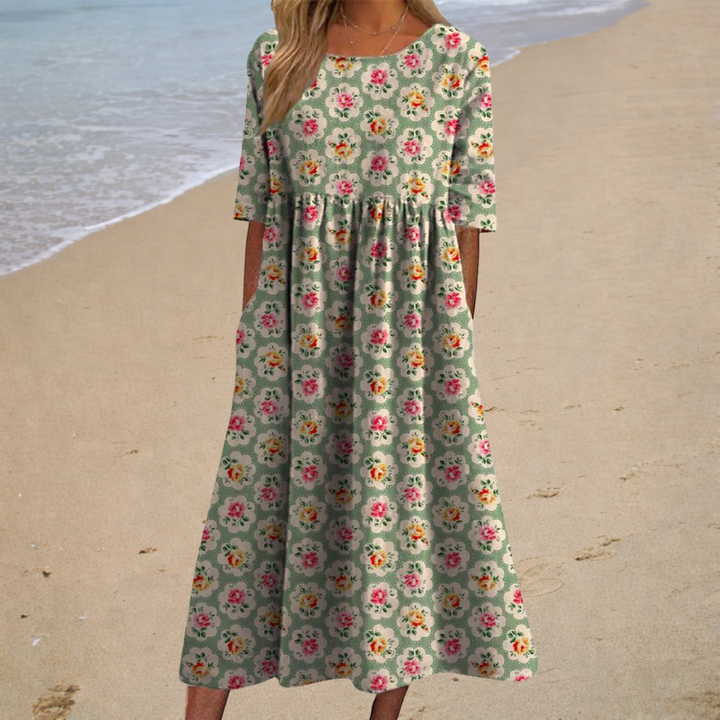Maxi fluid dress, chic and comfortable