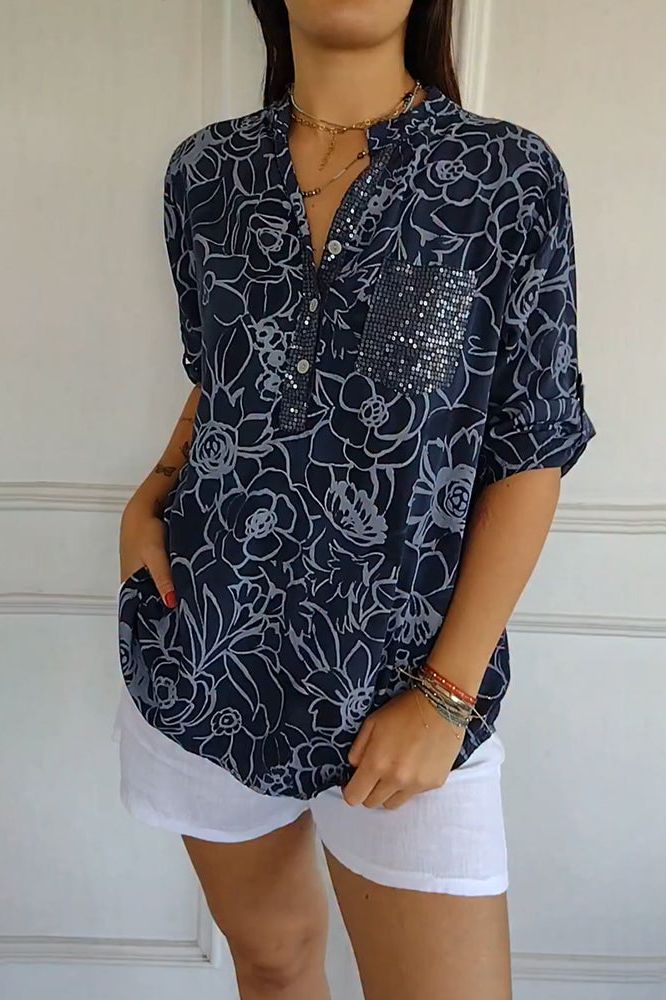 Glam Pocket Blouse