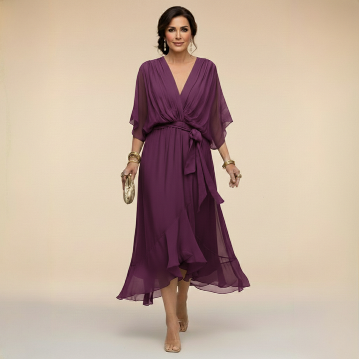 Sorena | V-Neck Buttoned Maxi Dress