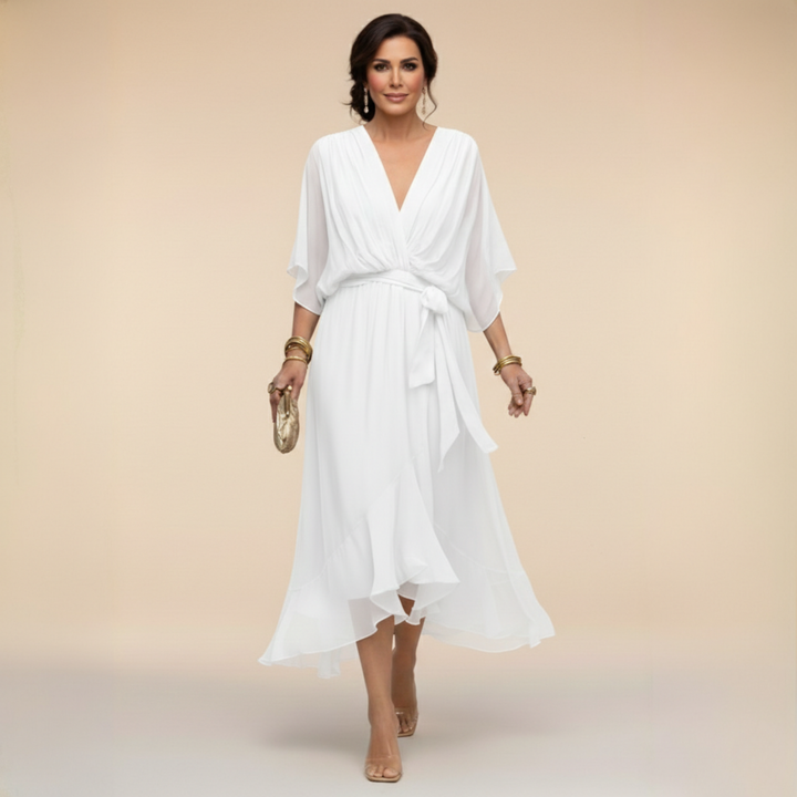Sorena | V-Neck Buttoned Maxi Dress