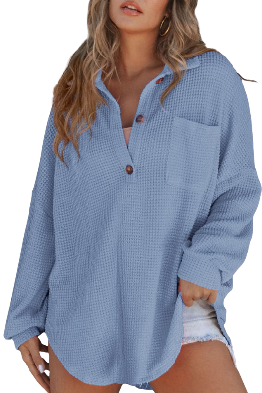 Casual Blouse with V-Neck
