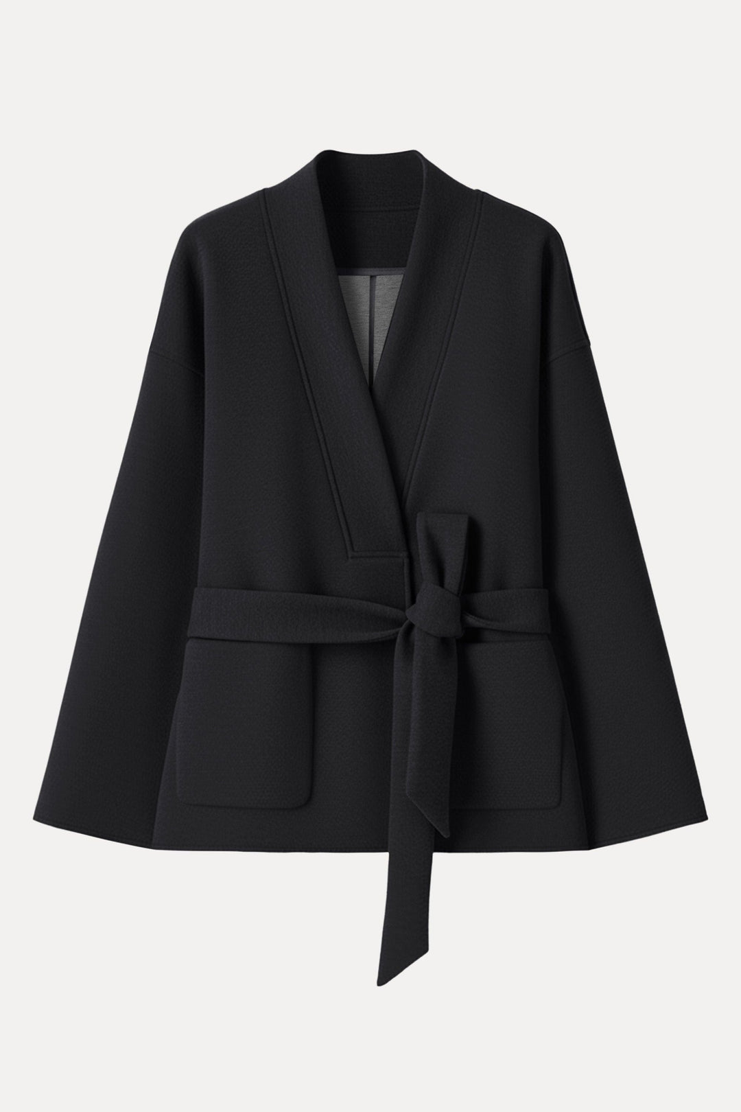 Belted robe-style coat