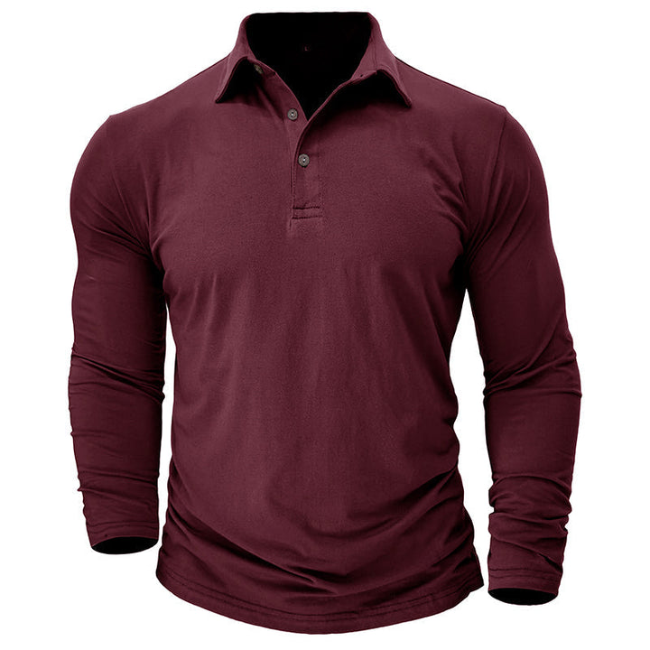 Contemporary Long Sleeve Polo With Modern Edge