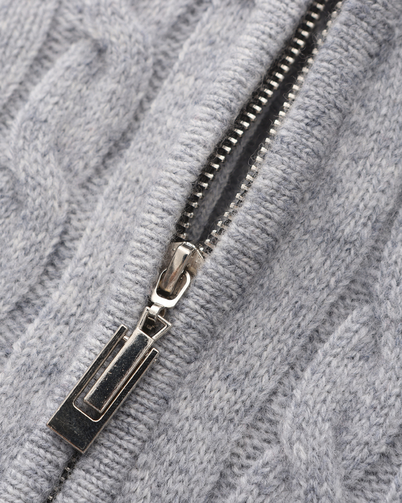 Cashmere Knit Half-Zip Sweater