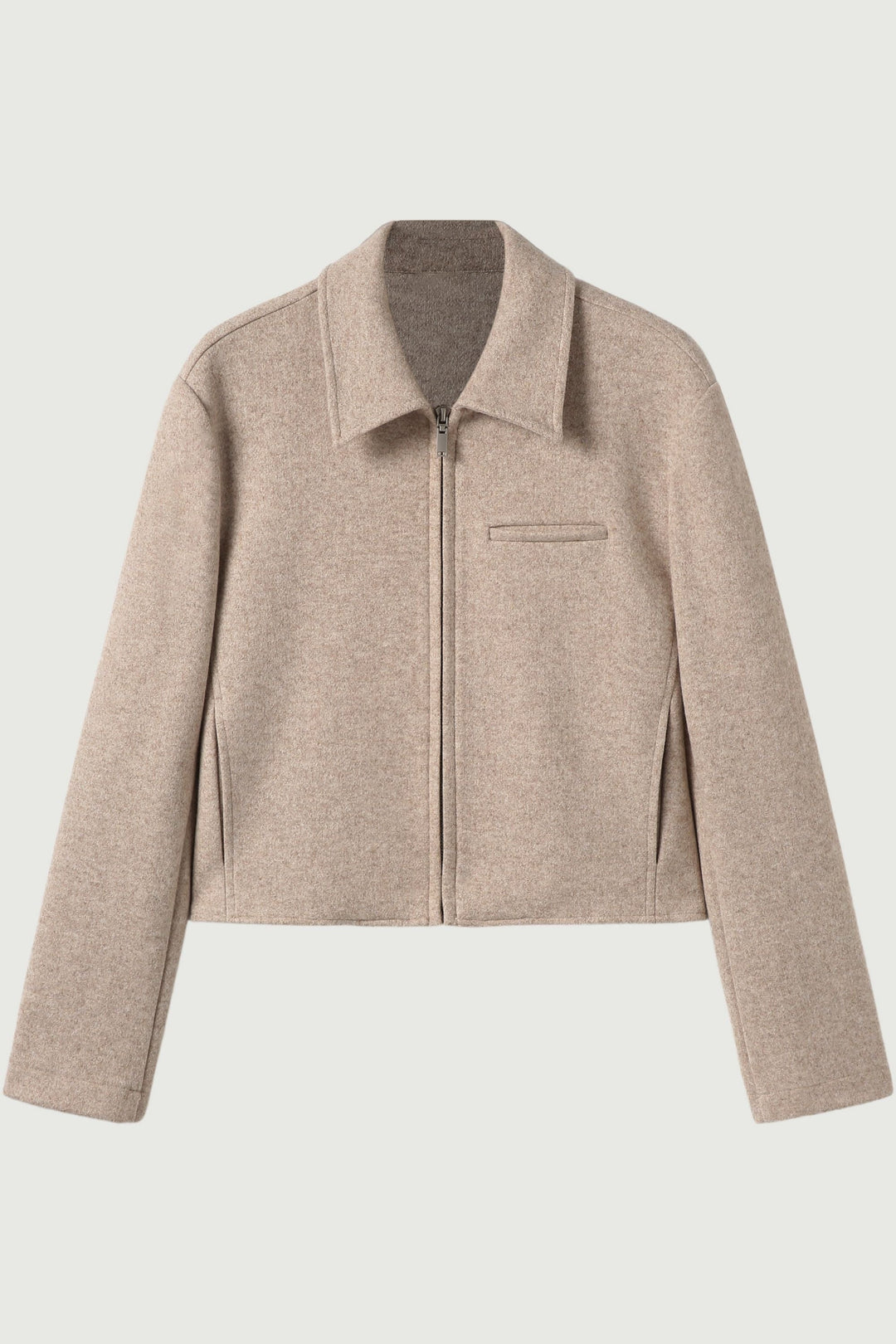 Cropped jacket with full zip