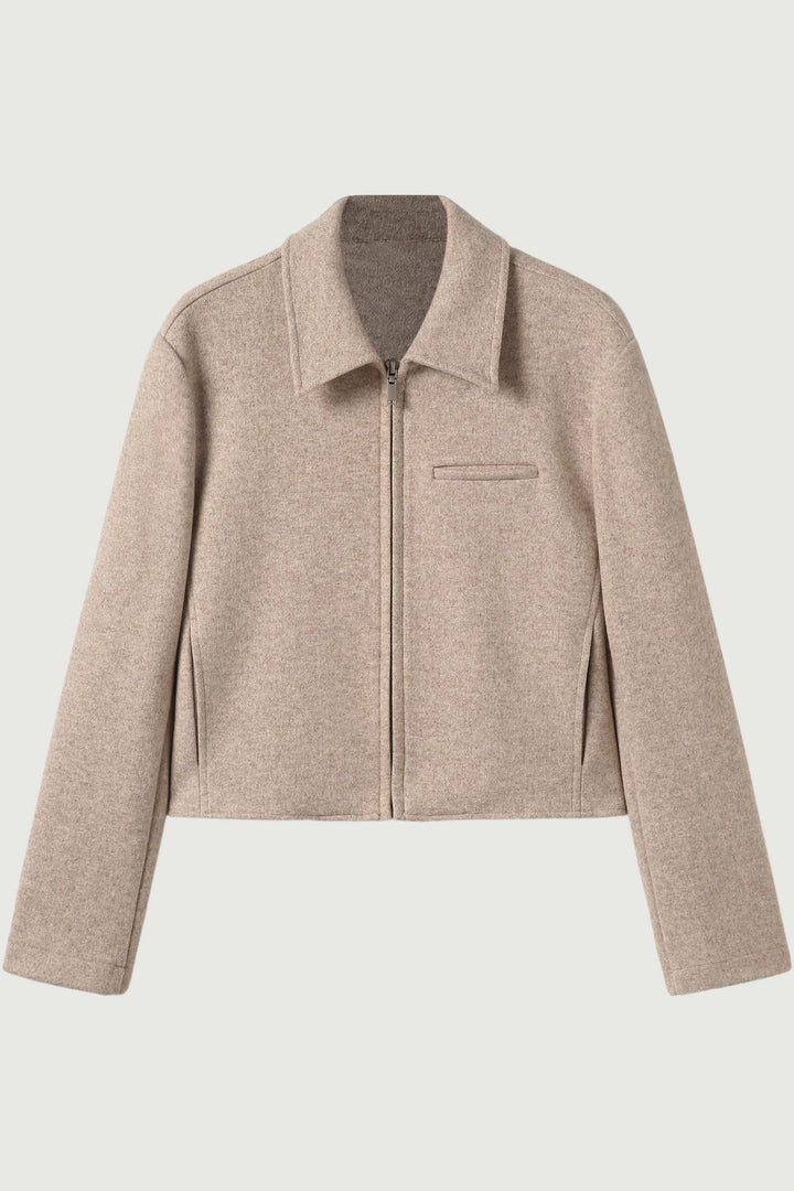 Cropped jacket with full zip