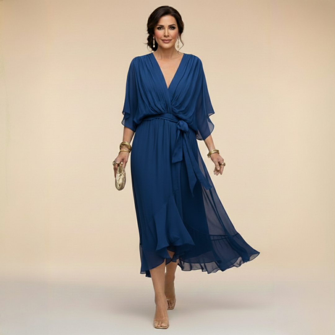 Sorena | V-Neck Buttoned Maxi Dress