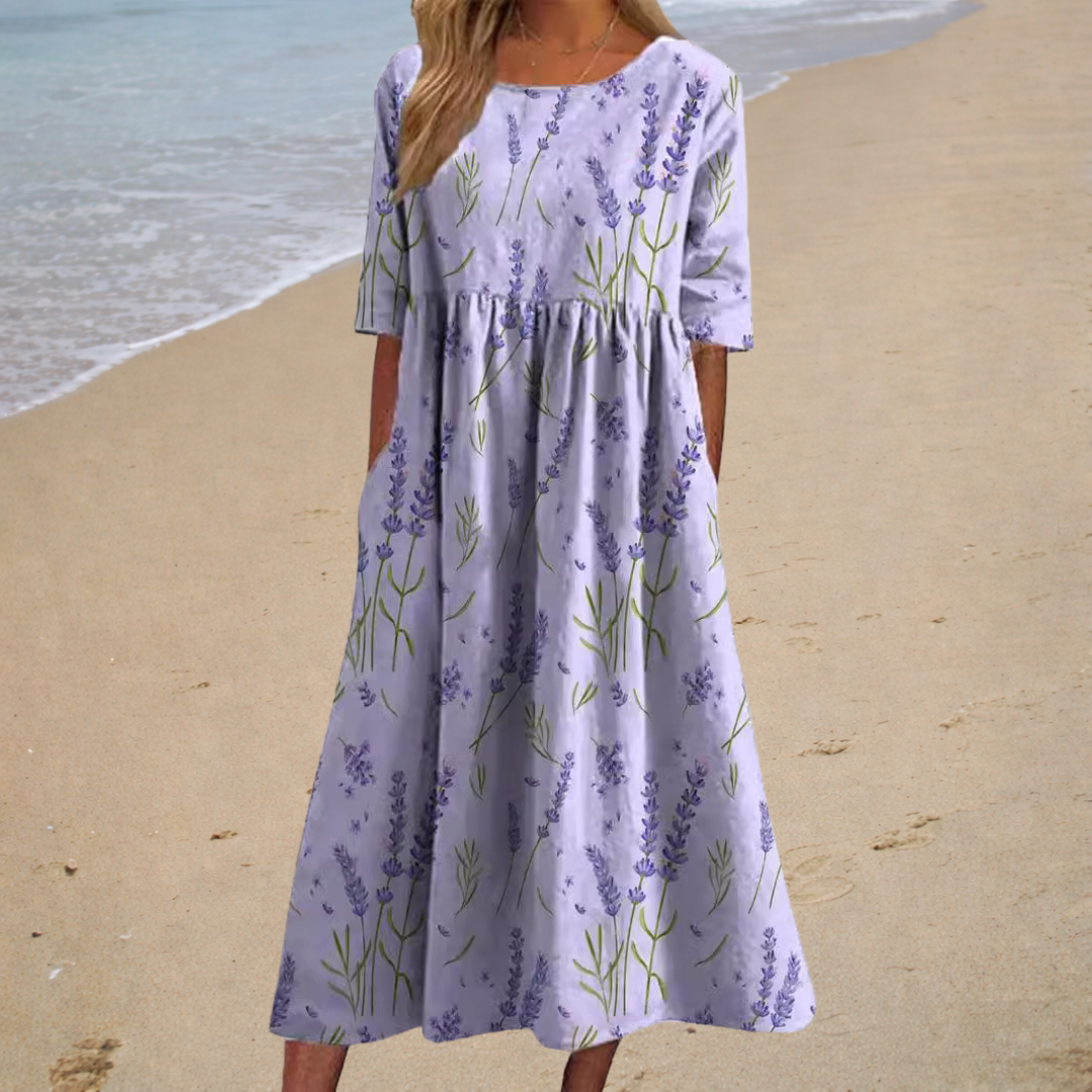 Maxi fluid dress, chic and comfortable