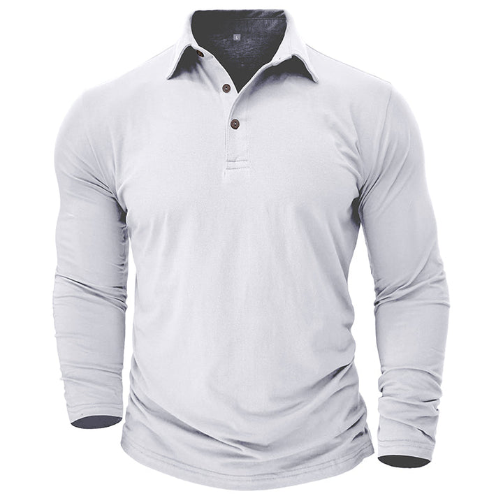Contemporary Long Sleeve Polo With Modern Edge