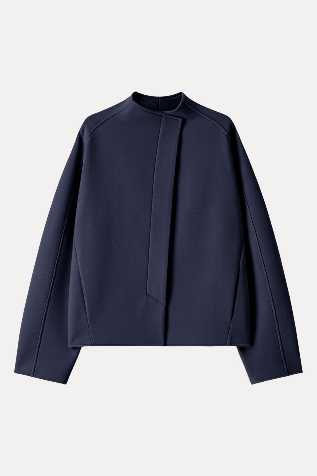 Cropped jacket with collar