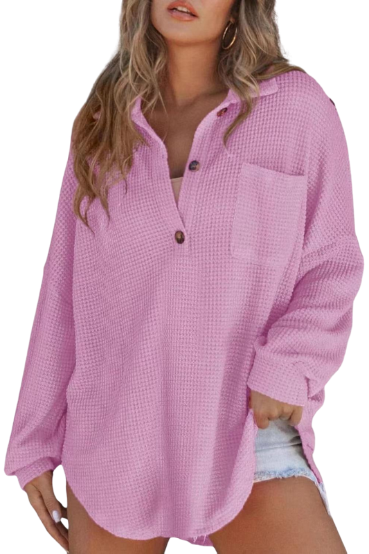 Casual Blouse with V-Neck