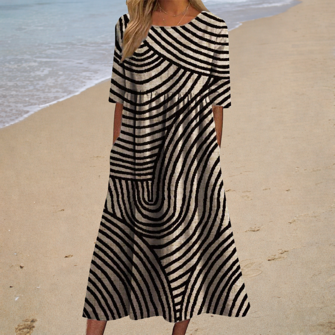 Maxi fluid dress, chic and comfortable