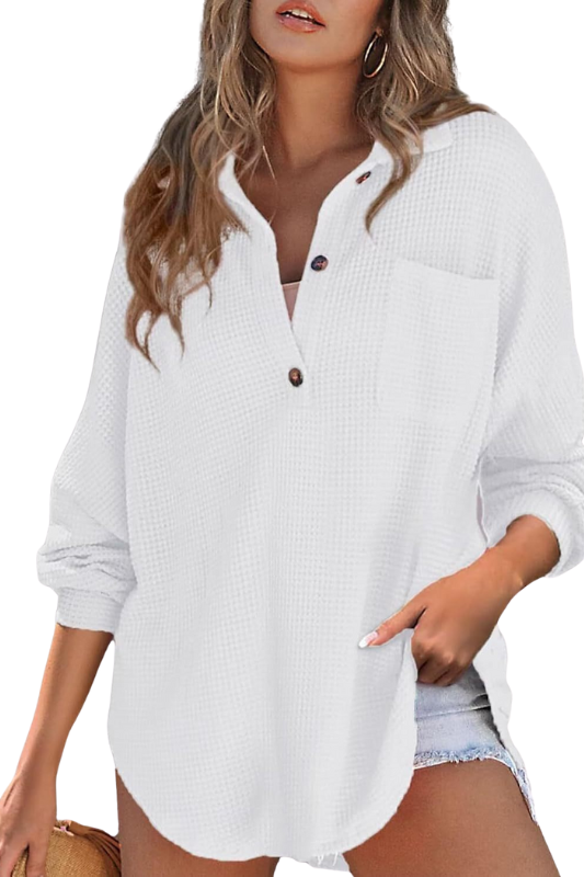 Casual Blouse with V-Neck