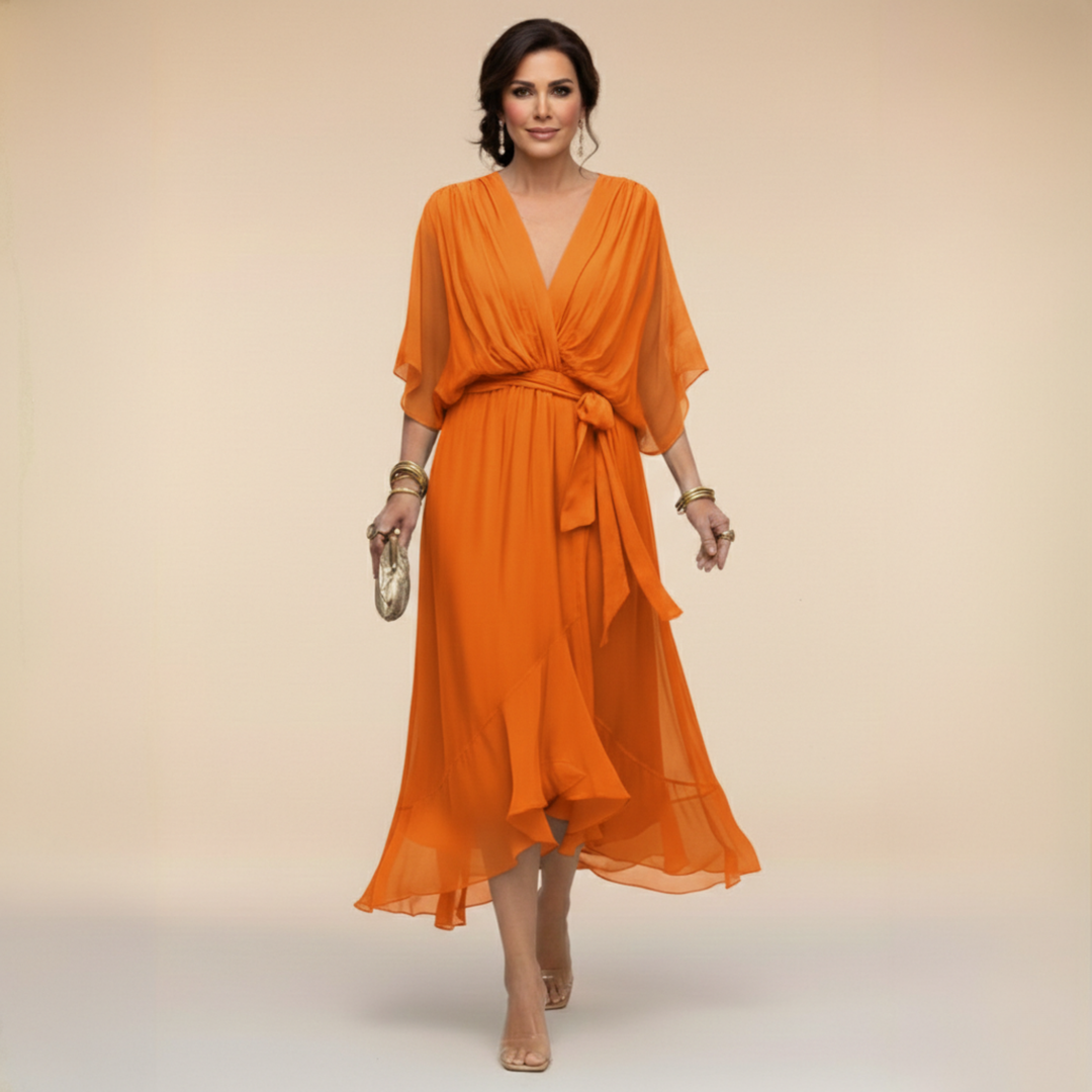 Sorena | V-Neck Buttoned Maxi Dress