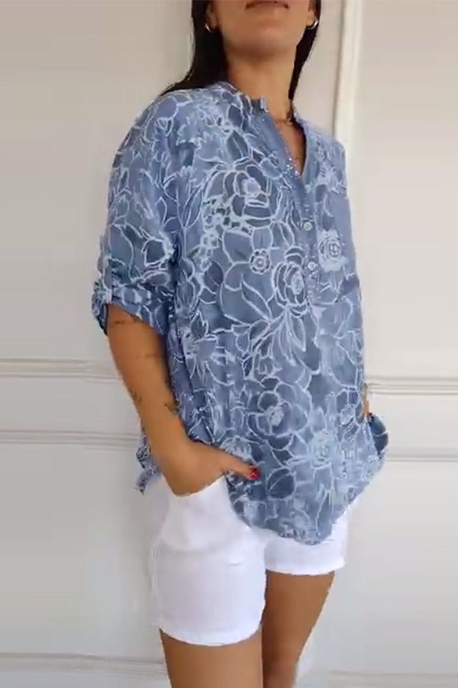 Casual Blouse Floral Breeze