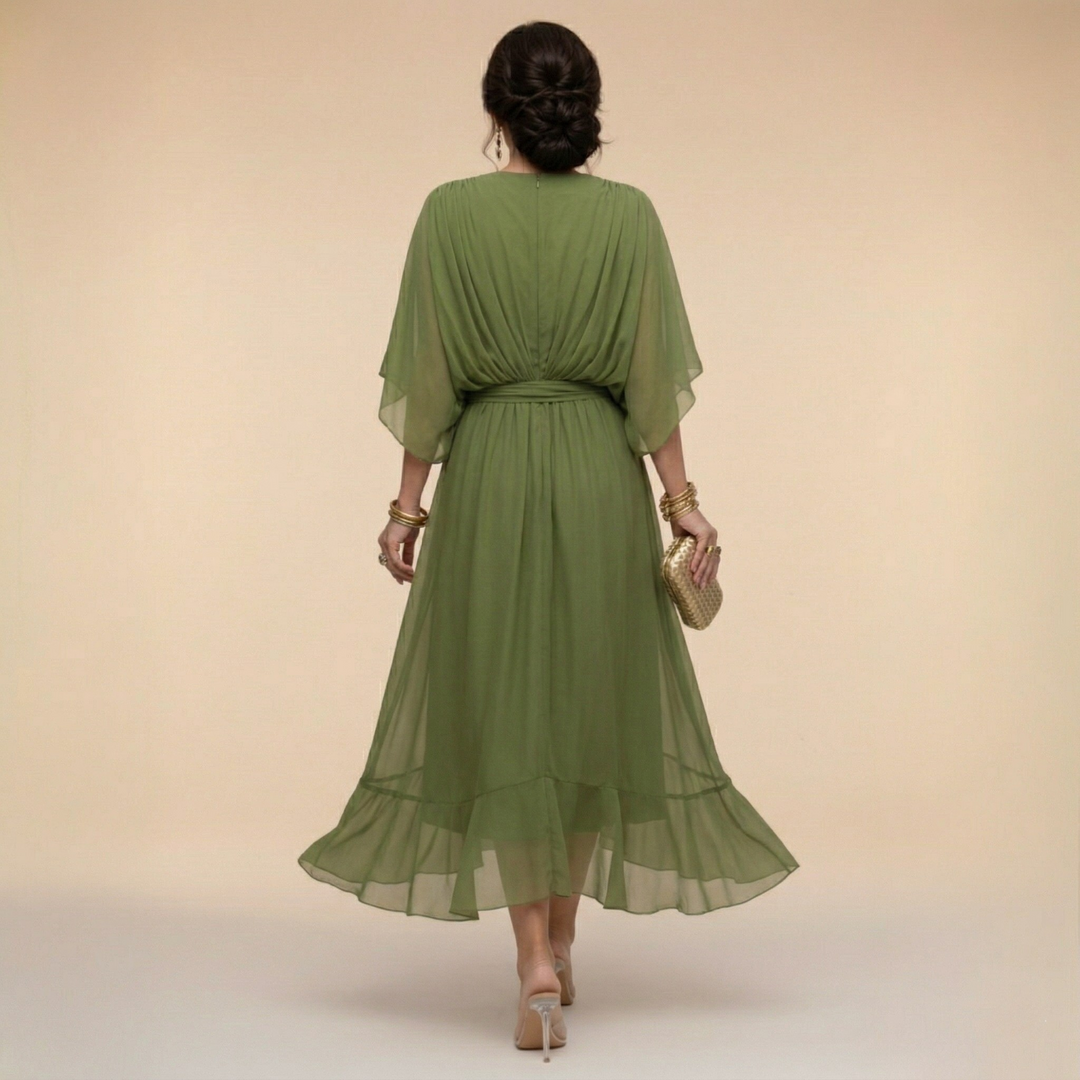 Sorena | V-Neck Buttoned Maxi Dress