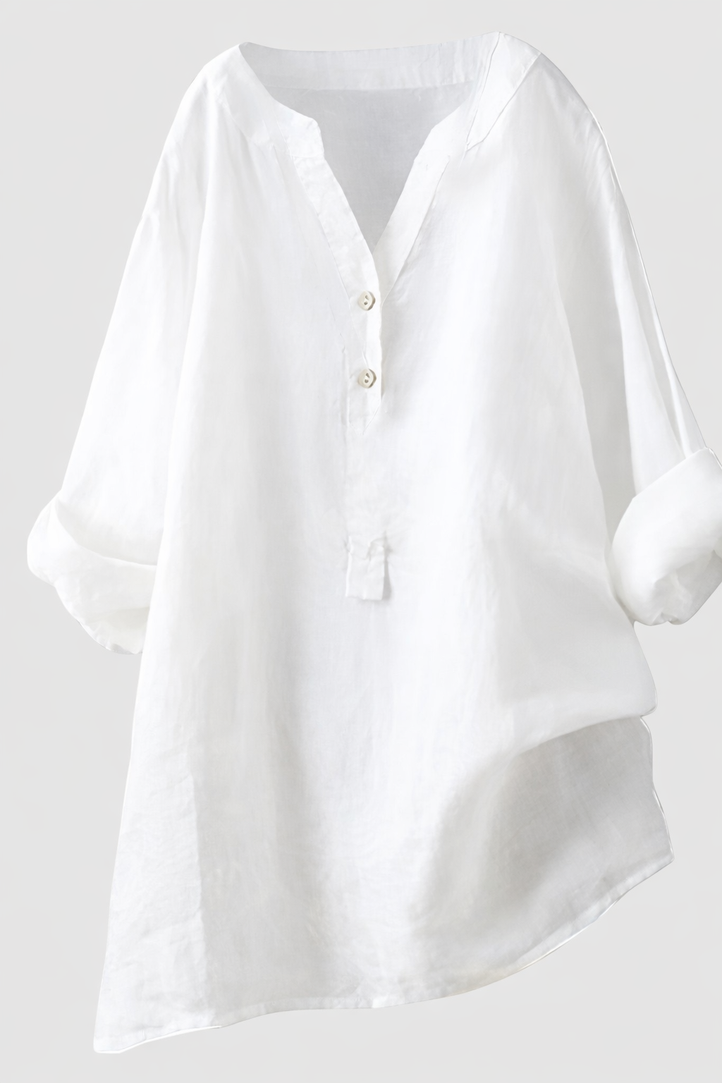 Linen Button-Up Blouse