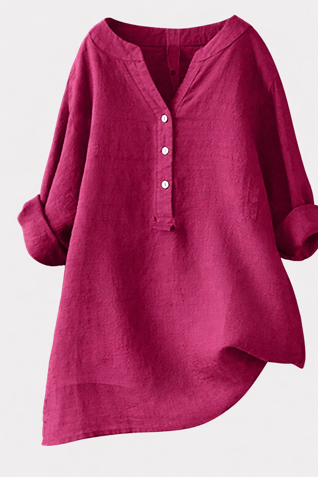 Linen Button-Up Blouse