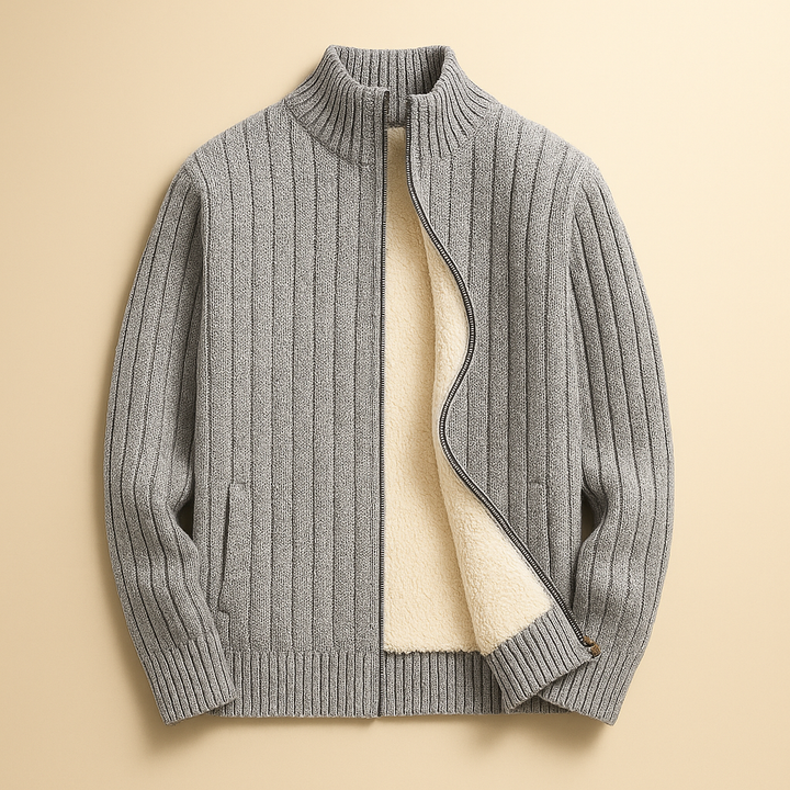 Cashmere Zip-Up Cardigan