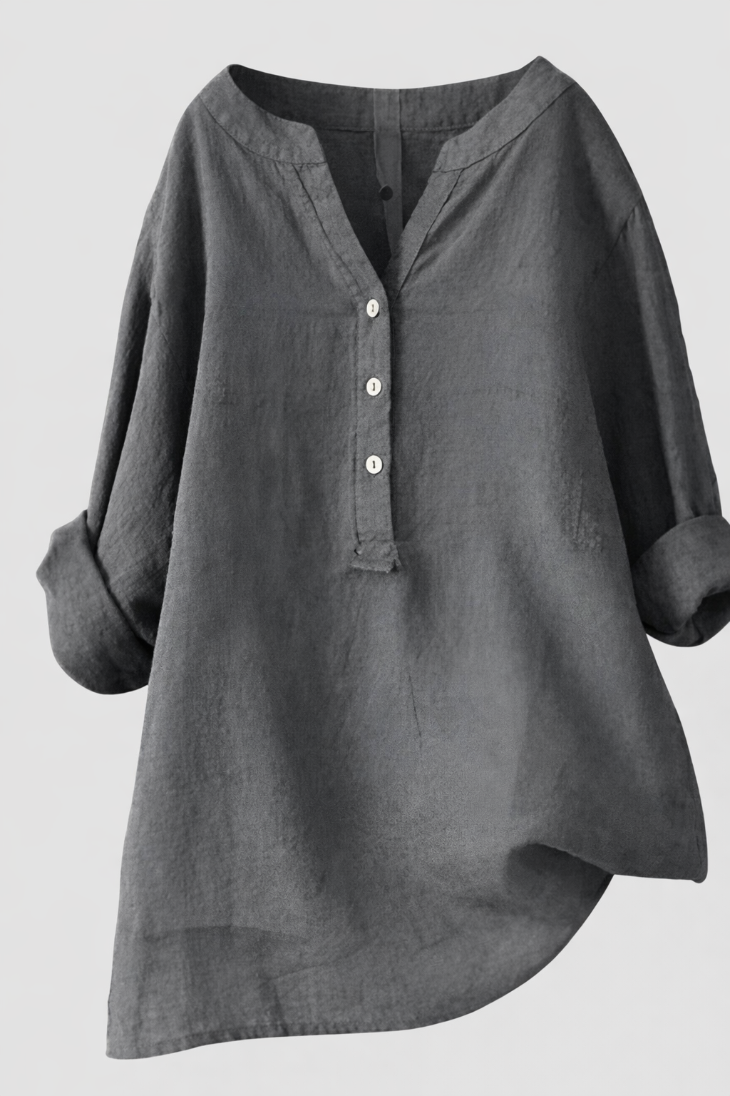 Linen Button-Up Blouse