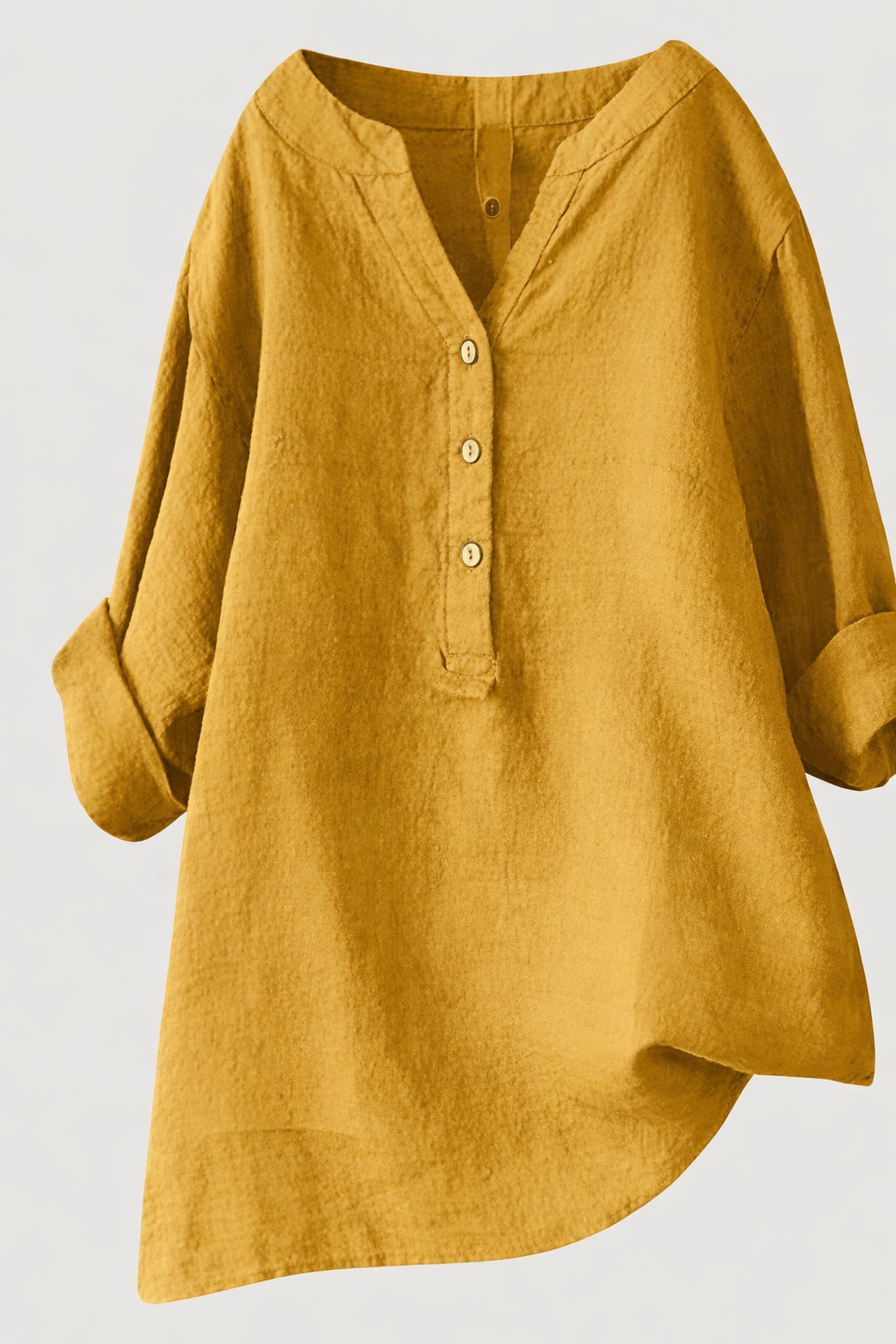 Linen Button-Up Blouse