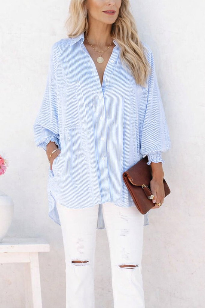 Longline Blouse with Refined Flow