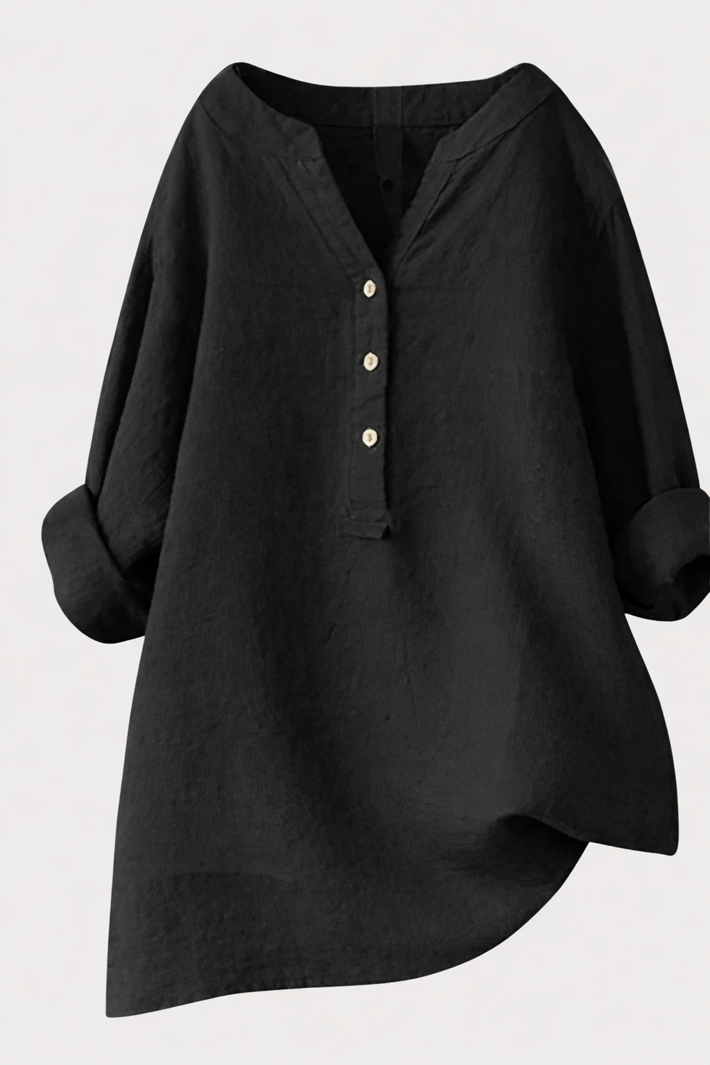 Linen Button-Up Blouse