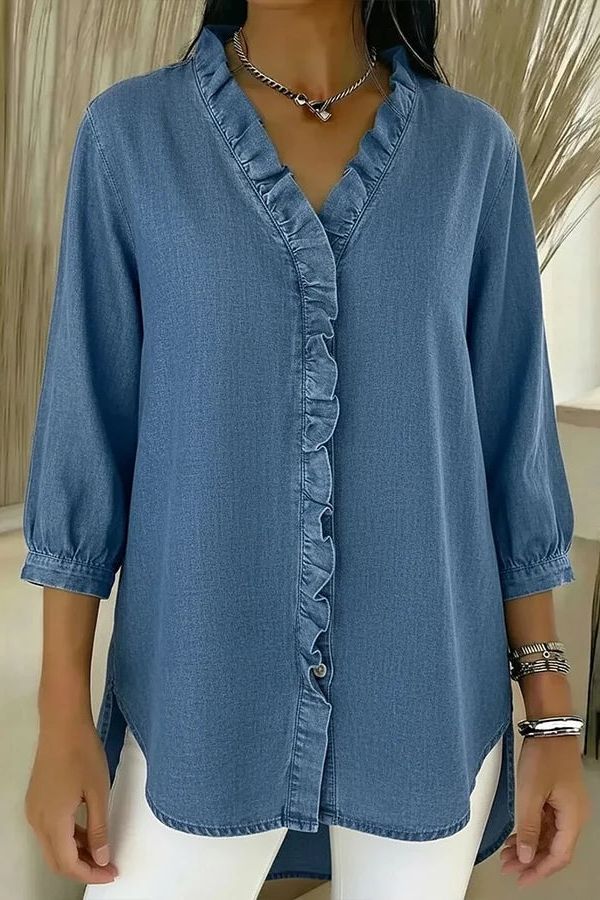 Elegant Denim Blouse
