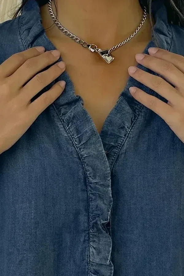 Elegant Denim Blouse