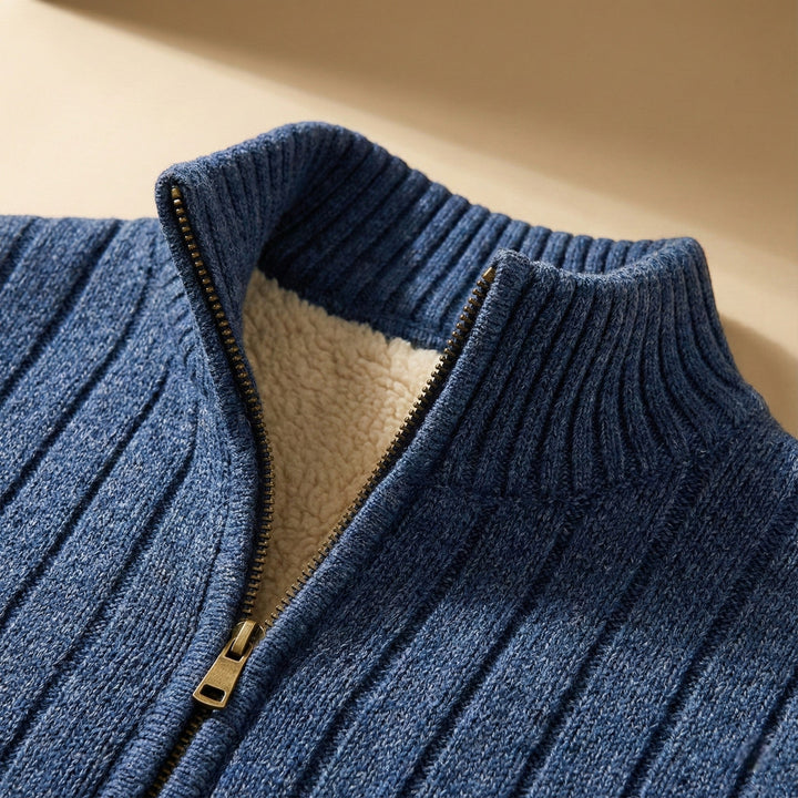 Cashmere Zip-Up Cardigan