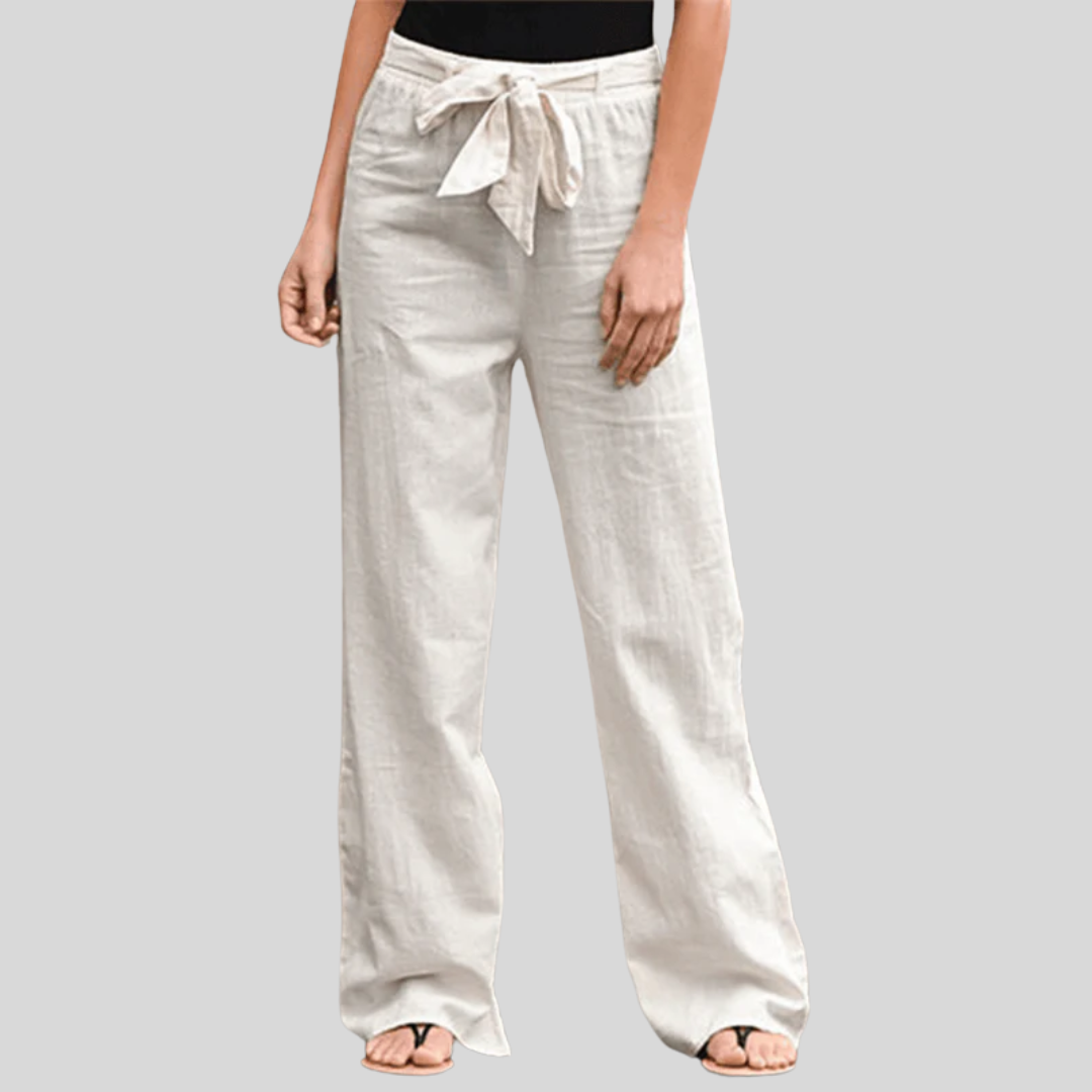 Joleen - Women's pants with drawstring and elastic waistband