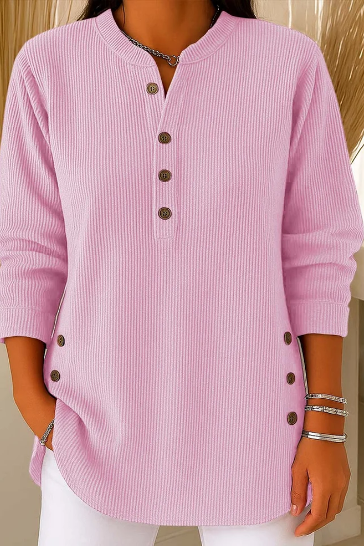 Olivia - Knit Sweater with Button Detail