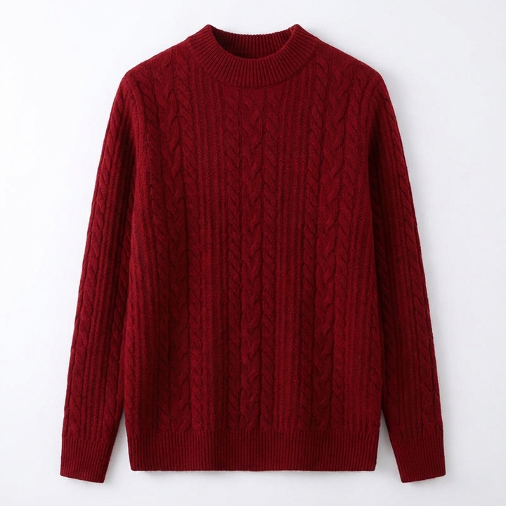 Spence Cashmere Cabled Knit Sweater
