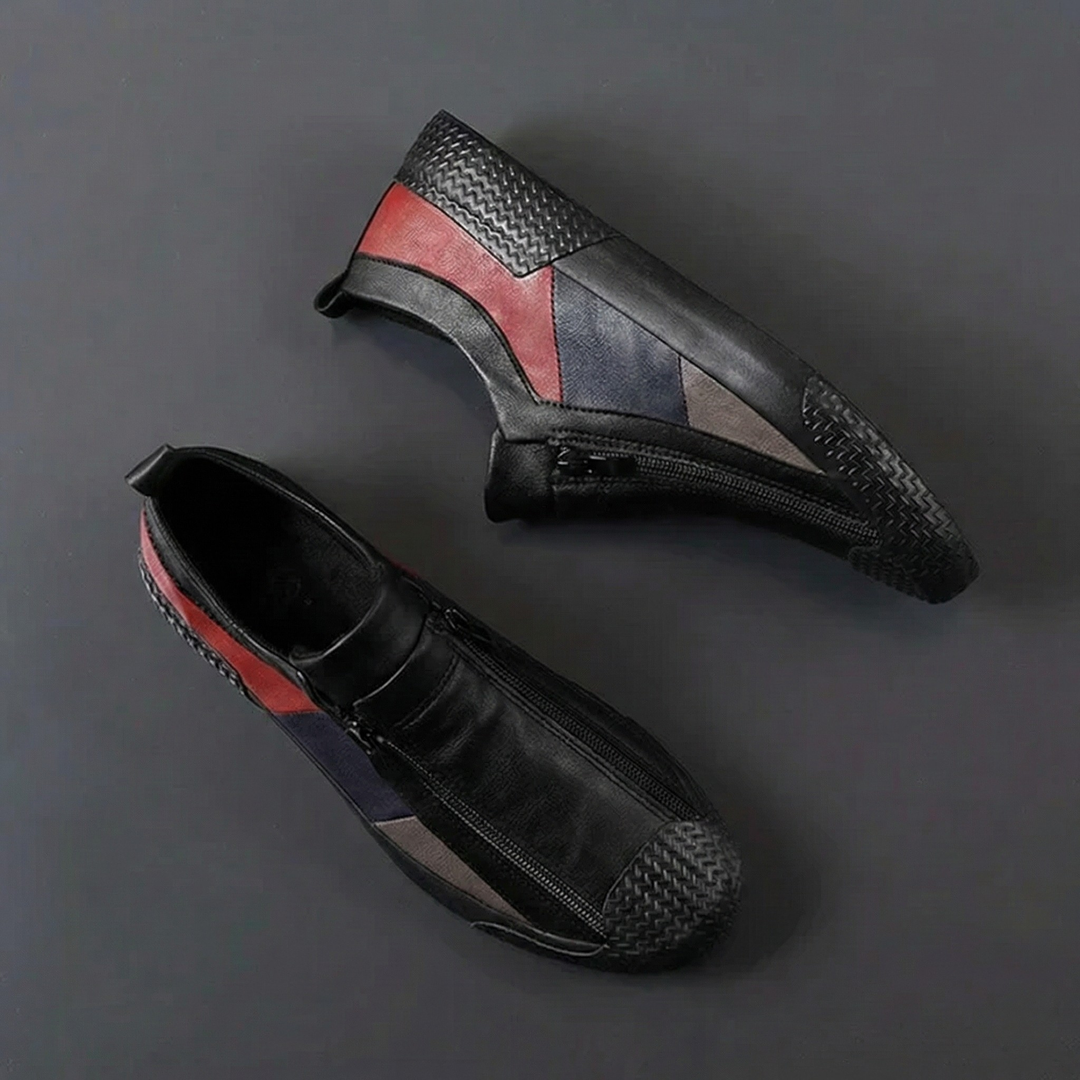 Navarro Leather Zipper Sneakers