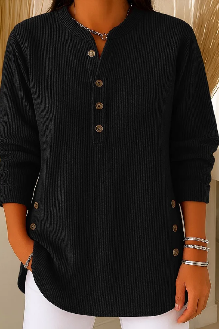 Olivia - Knit Sweater with Button Detail