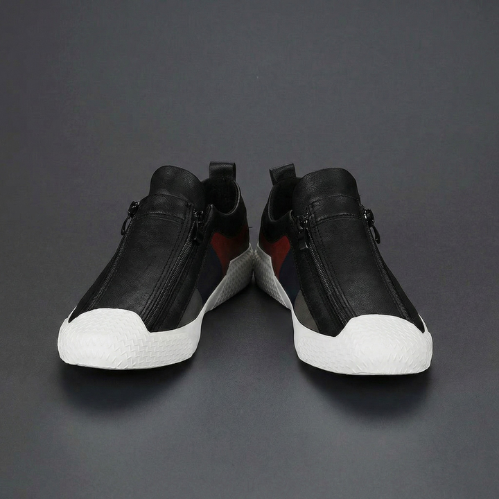 Navarro Leather Zipper Sneakers