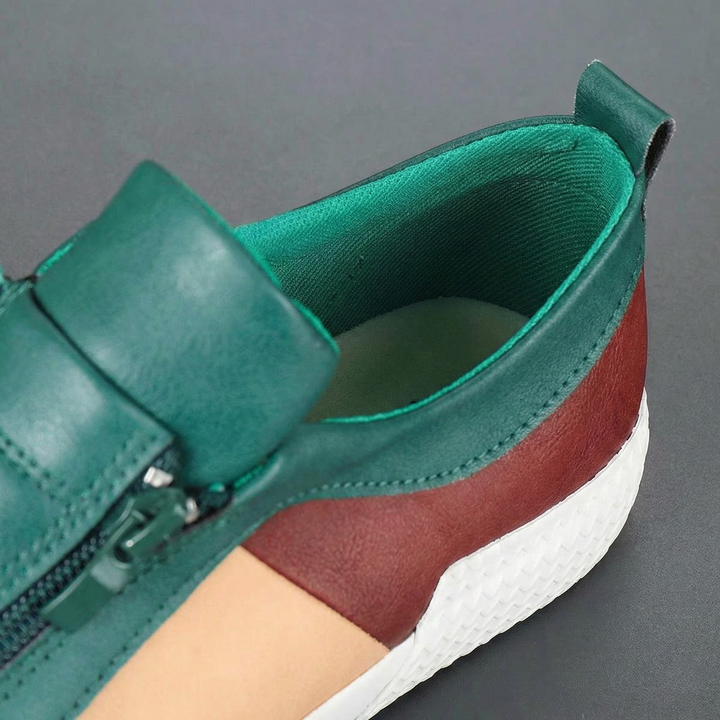 Navarro Leather Zipper Sneakers